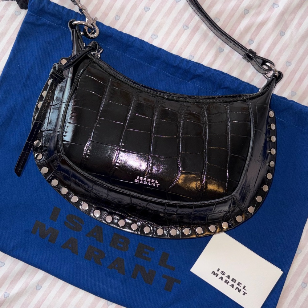 Isabel Marant oskan moon leather croco bag